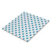 孔雀ブルードット柄 タイル (側面)