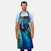 孔雀プロファイル エプロン (着用した状態)