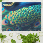 孔雀プロファイル キッチンタオル (折り畳み)