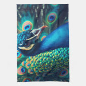 孔雀プロファイル キッチンタオル (縦)