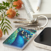 孔雀プロファイル キーホルダー (正面右)