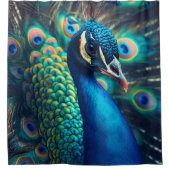 孔雀プロファイル シャワーカーテン (正面)