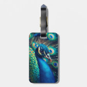 孔雀プロファイル ラゲッジタグ (裏面縦)