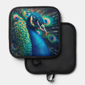 孔雀プロファイル 鍋敷き (正面/裏面)