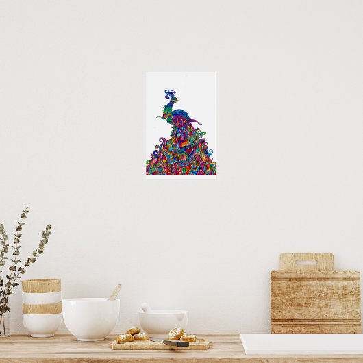孔雀ポスター ポスター (キッチン)