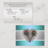 孔雀メニュー選択挿入物 エンクロージャーカード (正面/裏面)