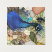 孔雀モザイクカラフルタペストリー タペストリー (正面(横))