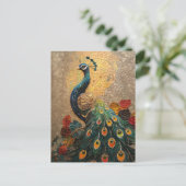 孔雀モザイク ポストカード (スタンド正面)