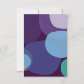 孔雀モダンバーバルミツワー返信カード 招待状 (裏面)