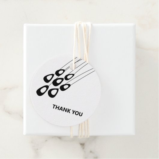 孔雀モダン羽ありがとうギフトラベル フェイバータグ (インサイチュ)