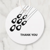 孔雀モダン羽ありがとうギフトラベル フェイバータグ (正面)