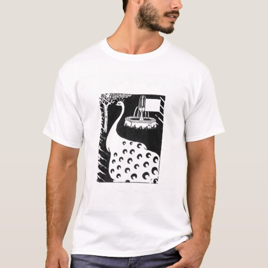 孔雀モチーフ、『ル・モルテ・ダーサー』(リトオ) Tシャツ (正面)