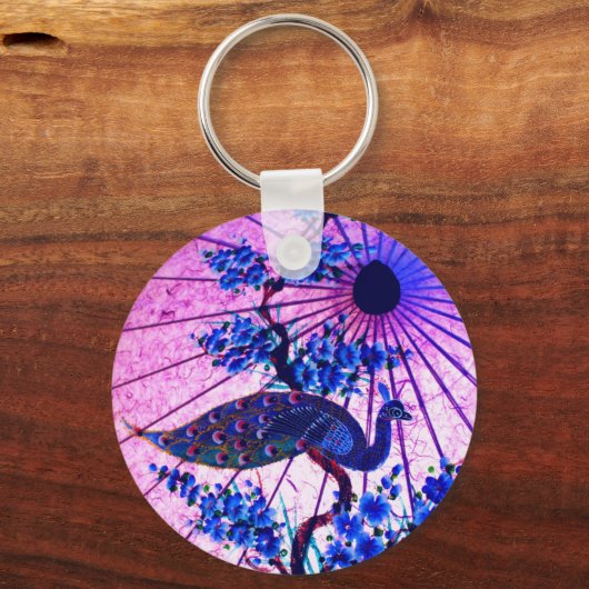 孔雀ヨモギさくらんぼ キーホルダー (正面)