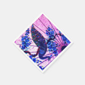 孔雀ヨモギさくらんぼ スタンダードカクテルナプキン (角)