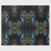 孔雀ラッピング紙シート ラッピングペーパー (フラット)