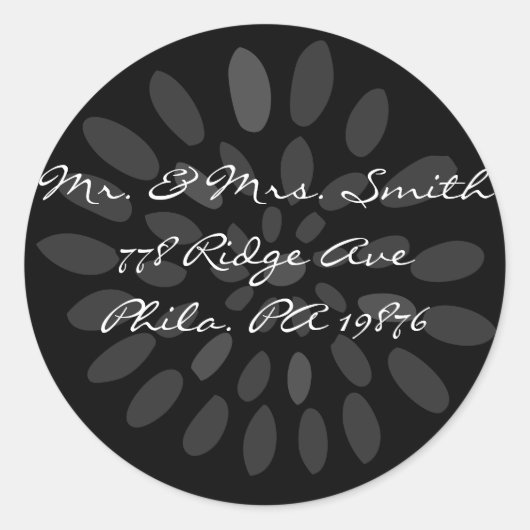 孔雀ラブバード結婚の返信カードのシール ラウンドシール (正面)