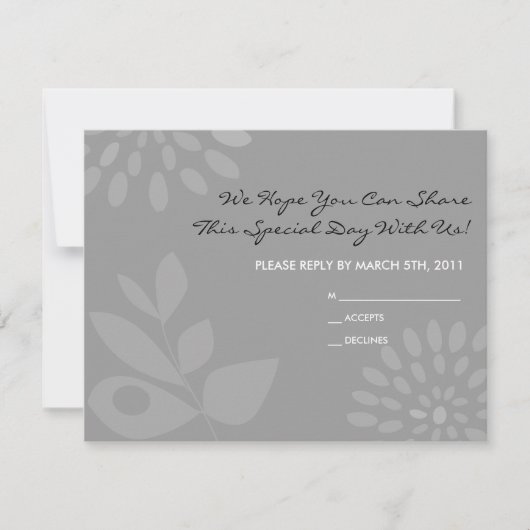 孔雀ラブバード結婚式招待状返信カード 招待状 (正面)