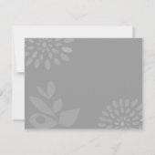 孔雀ラブバード結婚式招待状返信カード 招待状 (裏面)