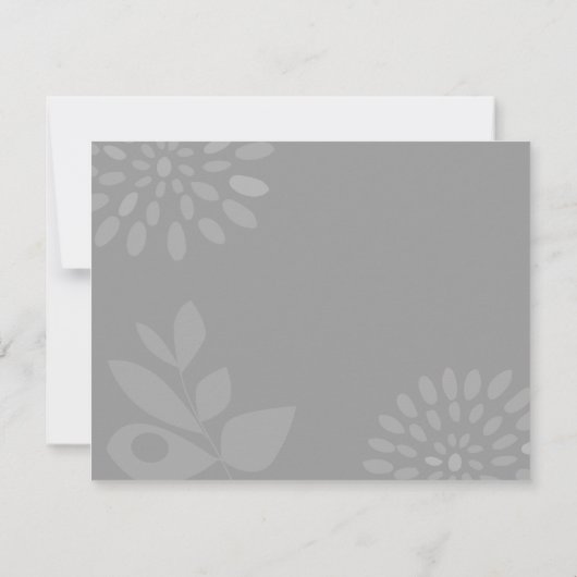 孔雀ラブバード結婚式招待状返信カード 招待状 (裏面)