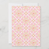 孔雀ロータスインディアン結婚式の日付を保存 招待状 (裏面)