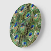 孔雀ローマ数字時計 ラージ壁時計 (傾斜)