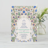 孔雀ヴィンテージ枠 |モノグラム結婚ズ 招待状 (スタンド正面)