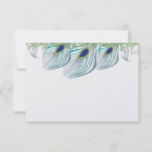 孔雀ヴィンテージ3羽ありがとう サンキューカード (裏面)