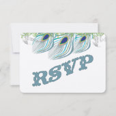 孔雀ヴィンテージ3羽ありがとう 出欠カード (正面)