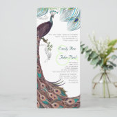 孔雀ヴィンテージ3羽 招待状 (スタンド正面)