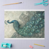 孔雀ヴィンテージChinoiserie Decompage 絵を描's 薄葉紙 (クラフト)