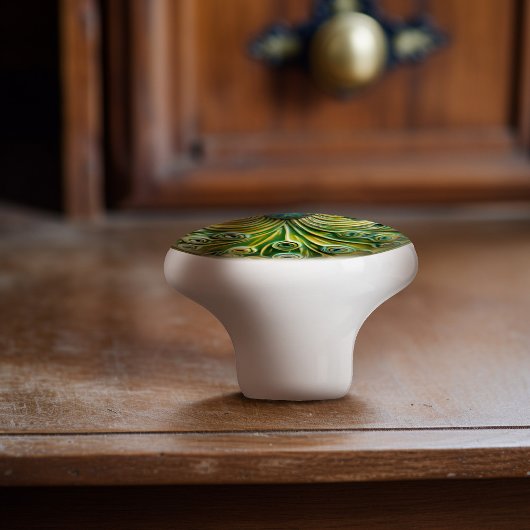 孔雀威厳のあるの豪華なセラミックのノブの引き セラミックノブ