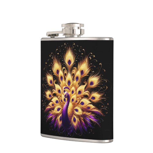 孔雀威厳のある止め フラスク (左)