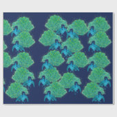 孔雀孔雀フェザーアート「孔雀の恋人」 ラッピングペーパー (フラット)