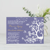 孔雀愛鳥の結婚式招待状の婚約 招待状 (スタンド正面)