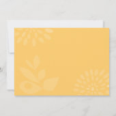 孔雀愛鳥の結婚式招待状の婚約 招待状 (裏面)