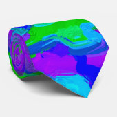 孔雀抽象芸術水彩画 ネクタイ (ロール)