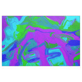 孔雀抽象芸術水彩画 ファブリック (ファットクウォーター)