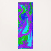 孔雀抽象芸術水彩画 ヨガマット (正面)