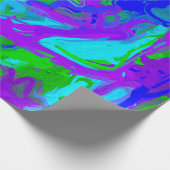 孔雀抽象芸術水彩画 ラッピングペーパー (角)
