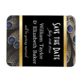 孔雀模様と金の帯 マグネット (横)