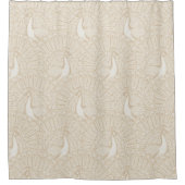 孔雀模様 シャワーカーテン (正面)