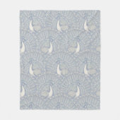 孔雀模様 フリースブランケット (正面)