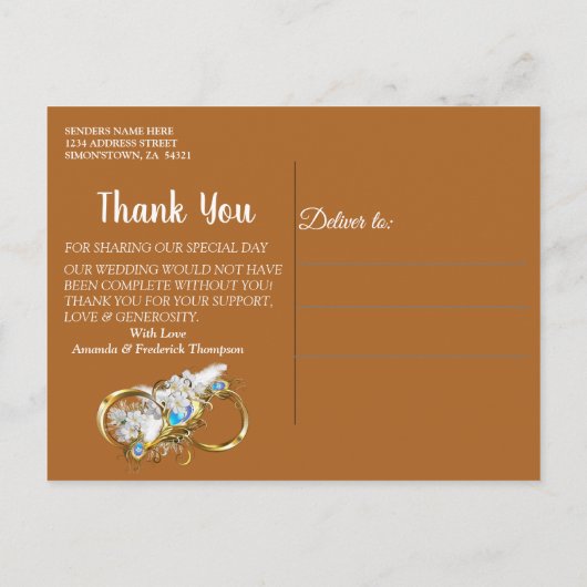 孔雀王室の寺夢ありがとう 案内ポストカード (裏面)