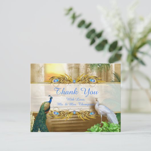 孔雀王室の寺夢ありがとう 案内ポストカード (スタンド正面)