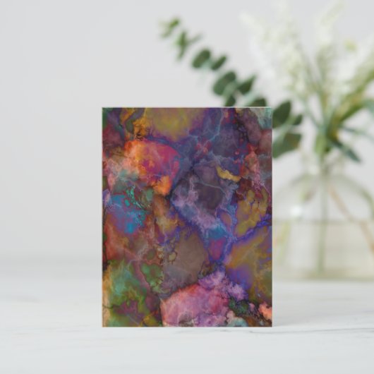 孔雀石 チャルコパイライト 大理石 招待状 (スタンド正面)