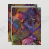 孔雀石 チャルコパイライト 大理石 招待状 (正面/裏面)