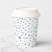 孔雀紙吹雪水彩ドット紙カップ 紙コップ (左)