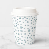 孔雀紙吹雪水彩ドット紙カップ 紙コップ (裏面)