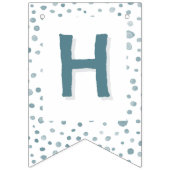 孔雀紙吹雪水色ドットバンティングフラグ バンティングフラッグ (第2の旗)