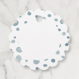 孔雀紙吹雪水色ドットメッセージカード フェイバータグ